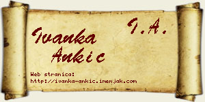 Ivanka Ankić vizit kartica